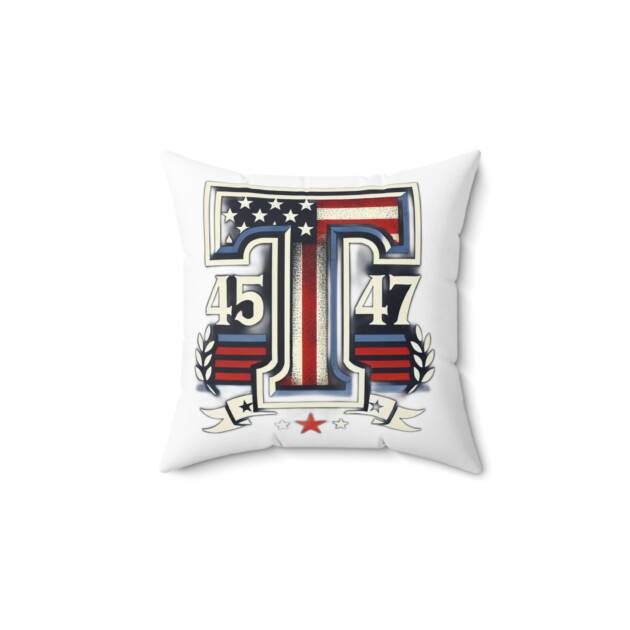 Trump 45-47 Spun Polyester Square Pillow